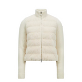 Moncler Padded Wool & ZipUp Cardigan White